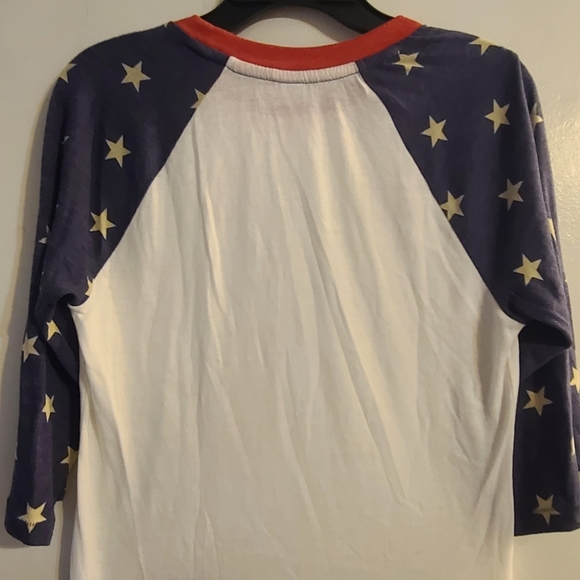 Alternative Apparel Star Sleeve Baseball Tee – Red, White & Blue - Picture 4 of 4